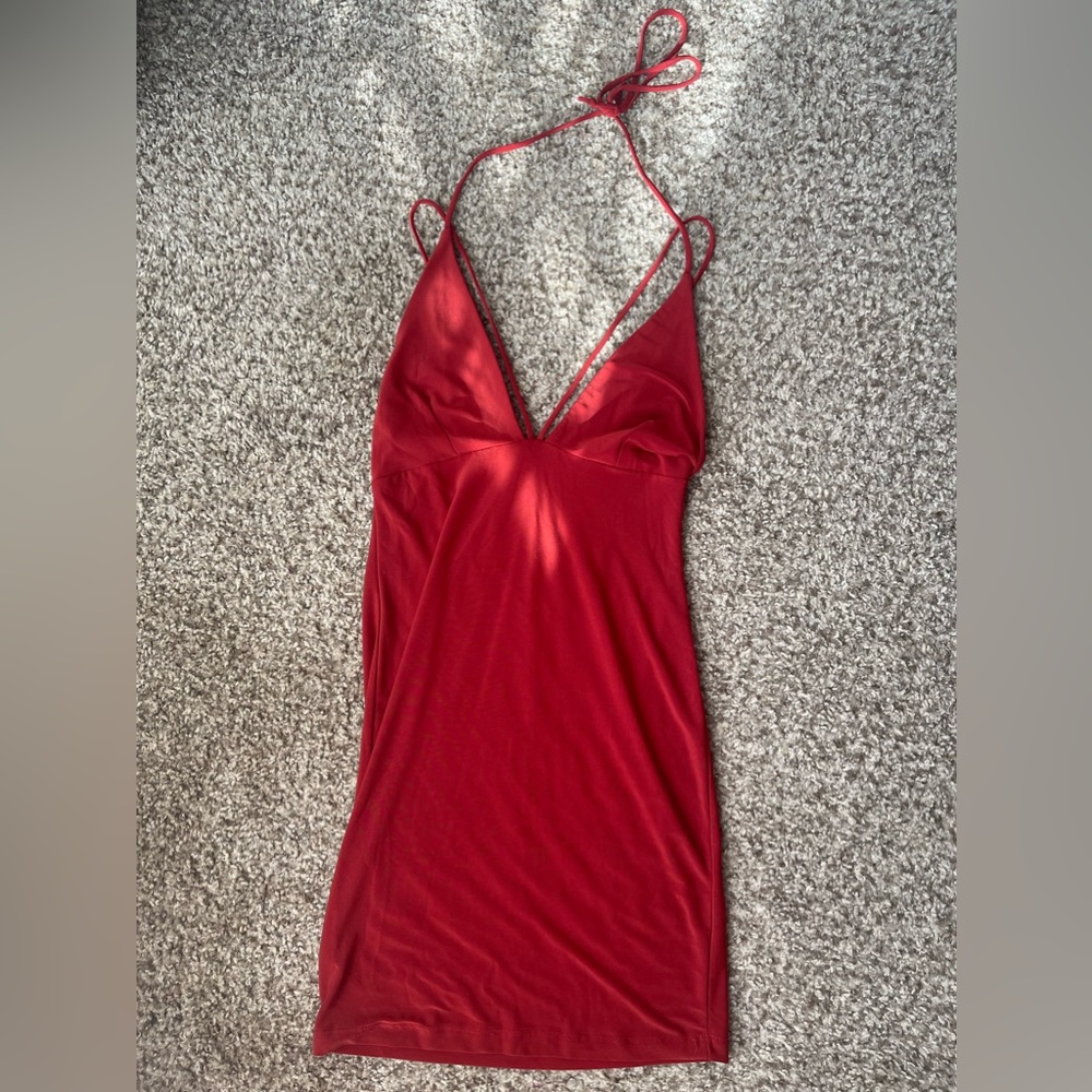 Red club dress